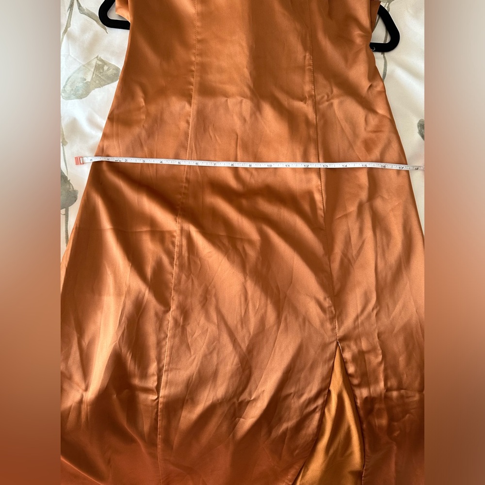 Hutch Lolo Satin Maxi Dress size small 2-4 New no tag copper color - Picture 6 of 7
